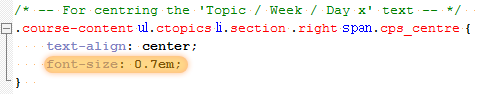Changing the css