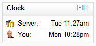 Simple clock with days shown