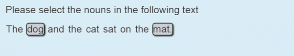 Wordselect selected word