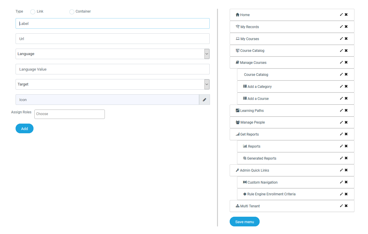 Custom Navigation - Paradiso LMS Documentation Portal